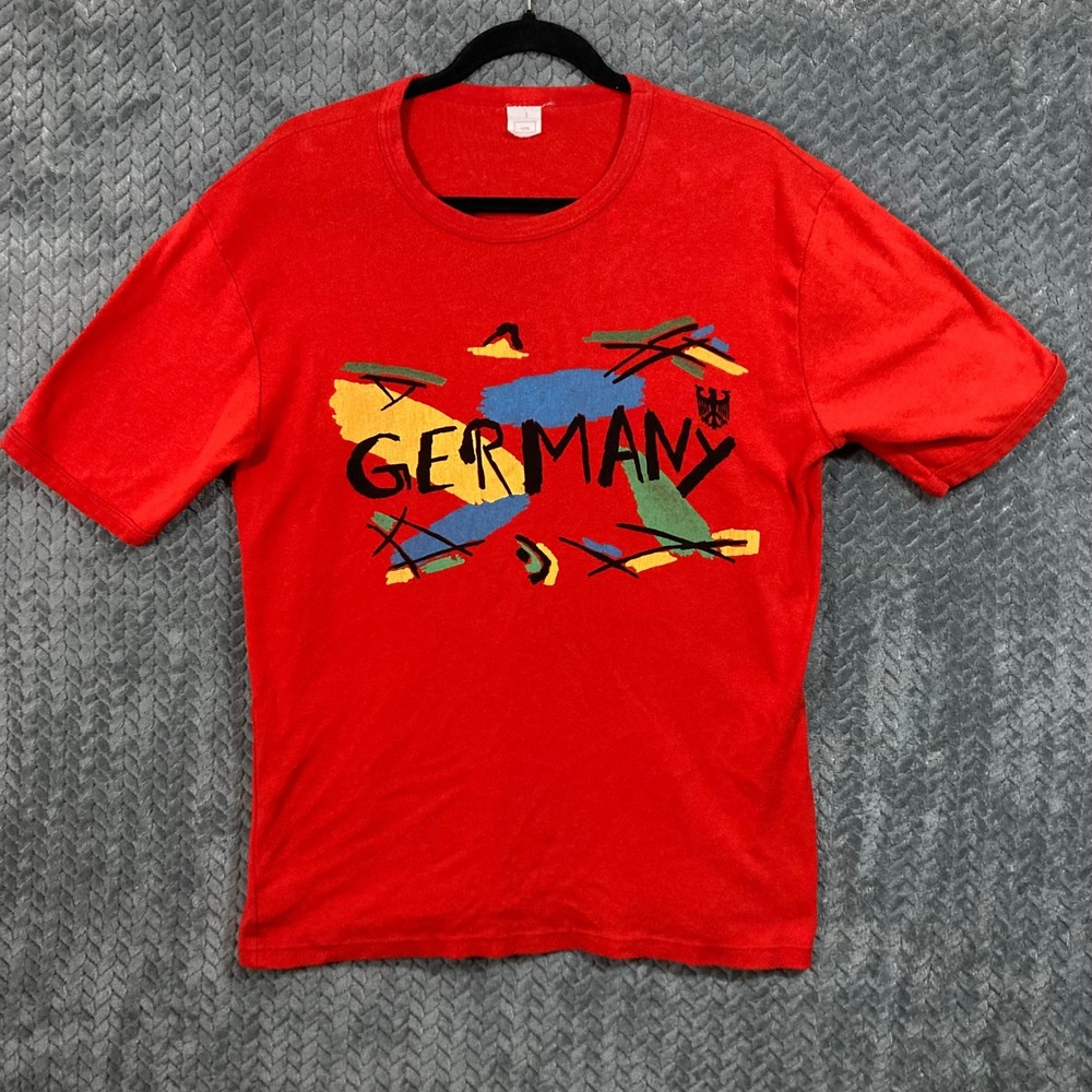 Unbranded T-Shirt Mens 8 Germany Graphic Red Soccer International